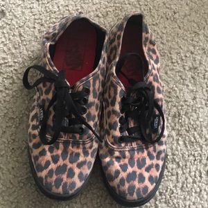 Leopard print vans